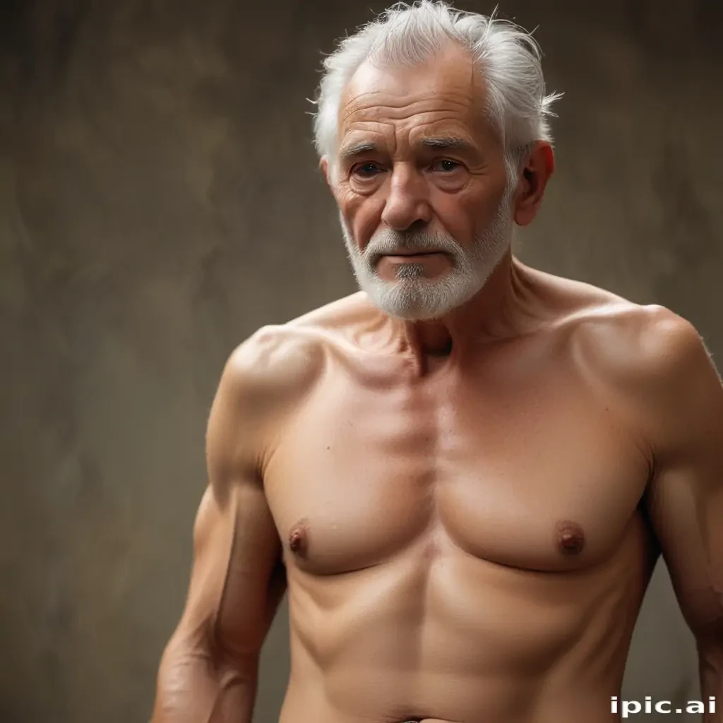 shirtless old men