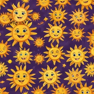 cartoon suns