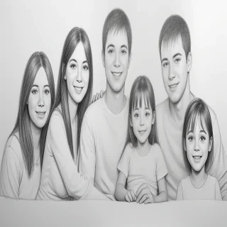 drawings of family