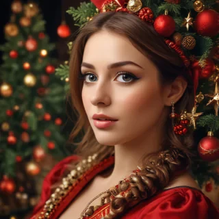christmas background portrait