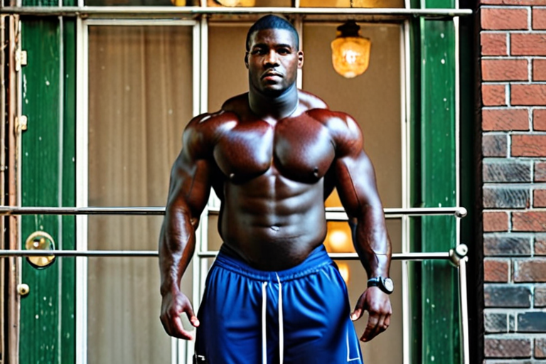 Big Black Oiled Up Dude