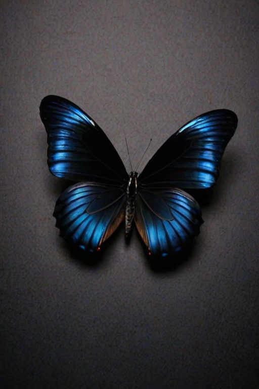 black wallpaper butterfly