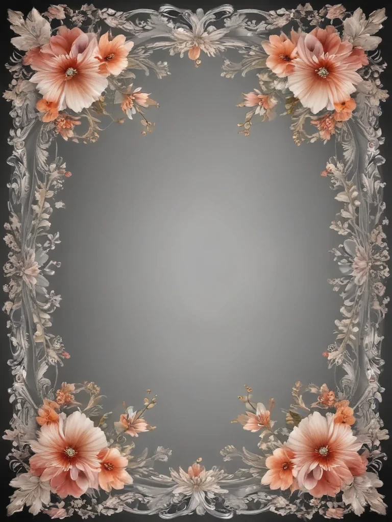 transparent floral border