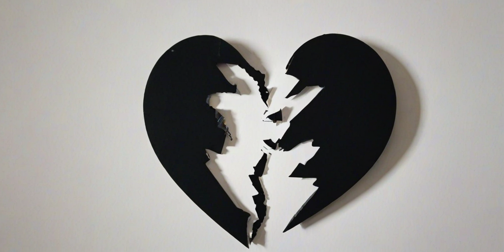 broken heart black