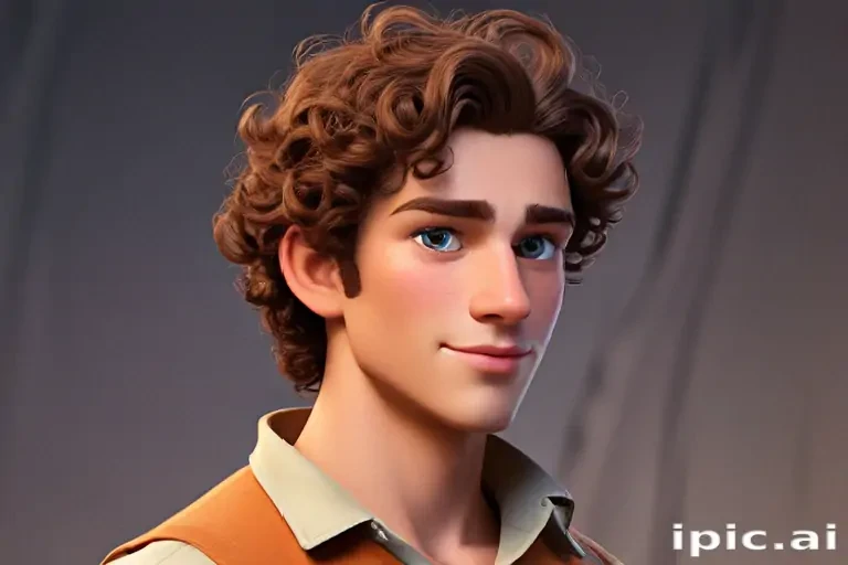 popular male cartoon characters with curly hair