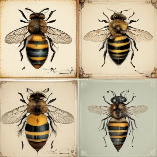 free vintage bee printables