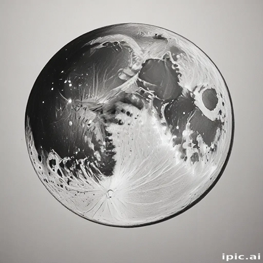 drawing of the moon