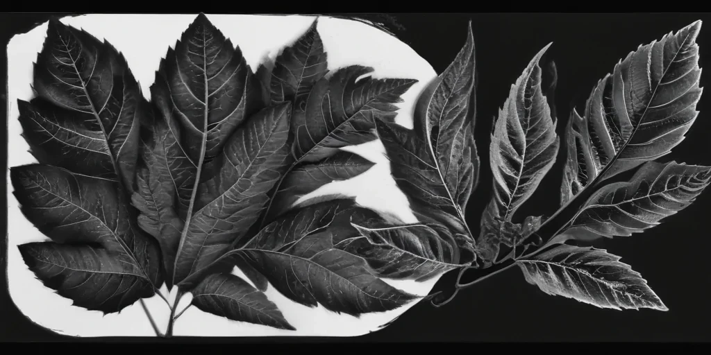 clipart of leaf black and white