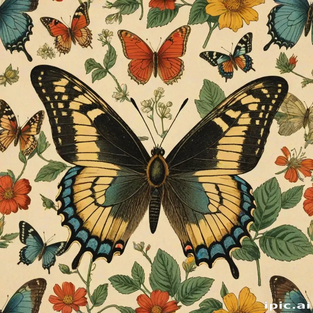 vintage butterfly illustration
