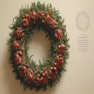 wreath drawing