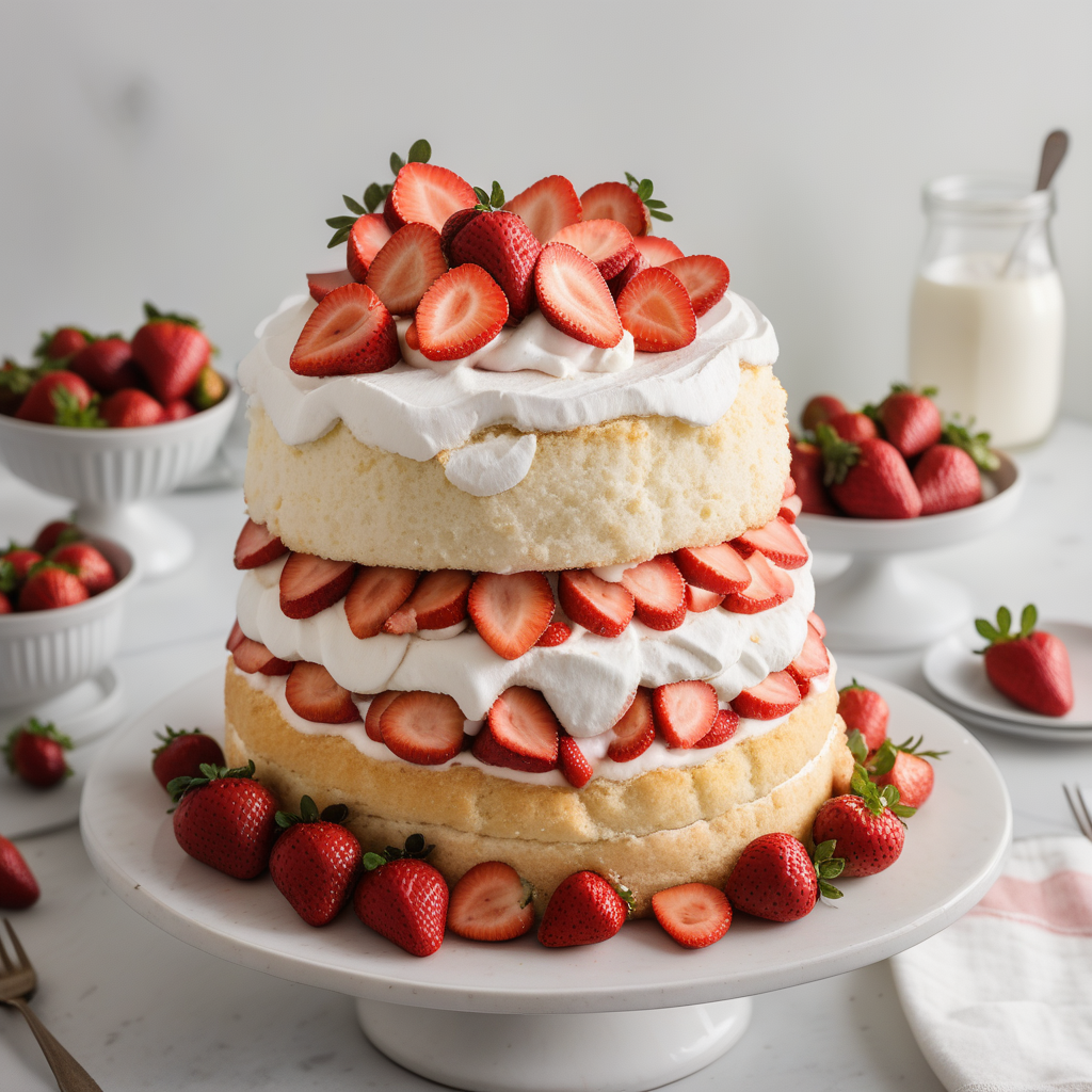 angel food cake strawberry shortcake