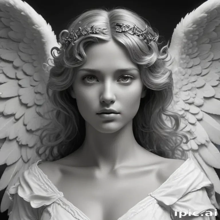 angel clip art black and white