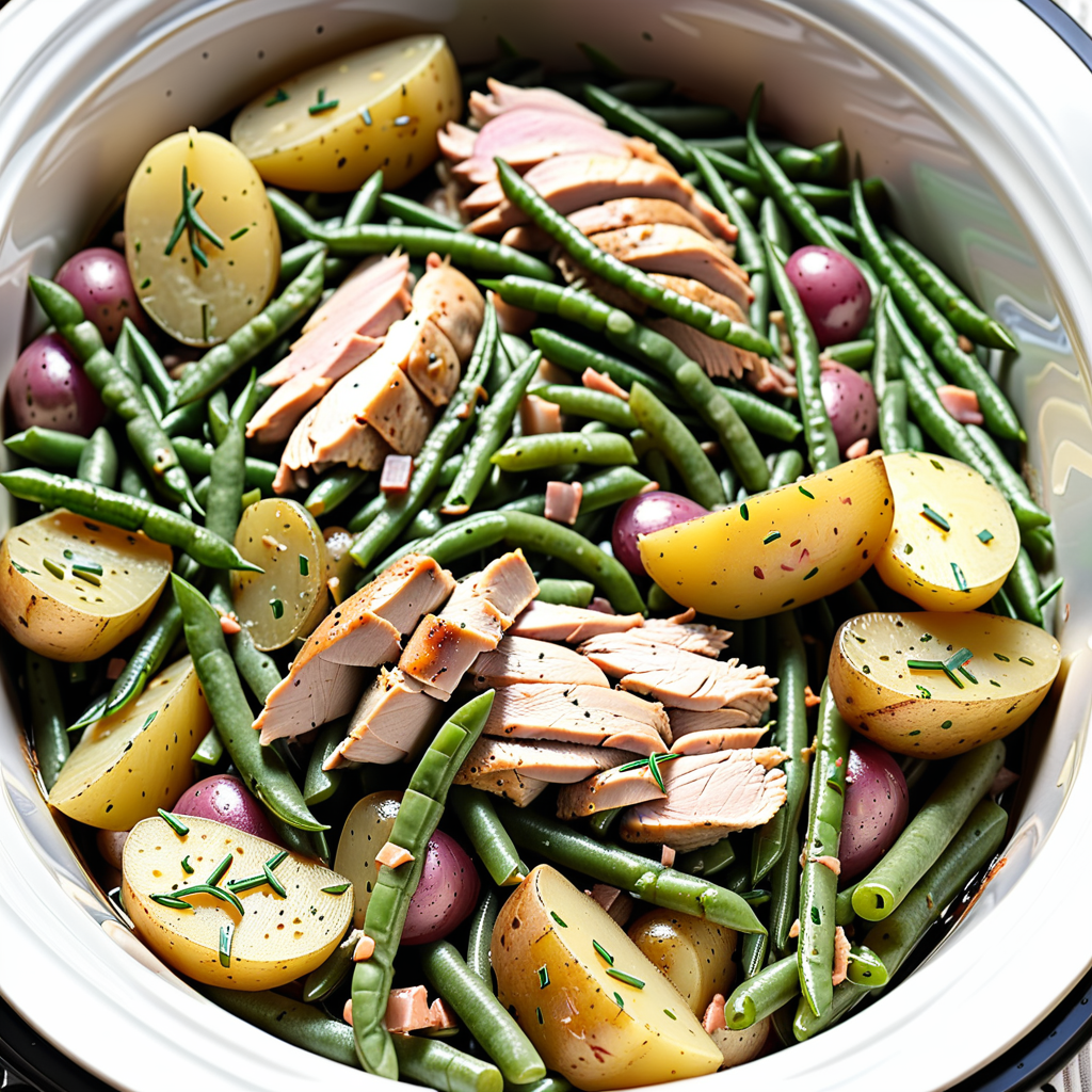 slow cooker chicken green beans and potatoes