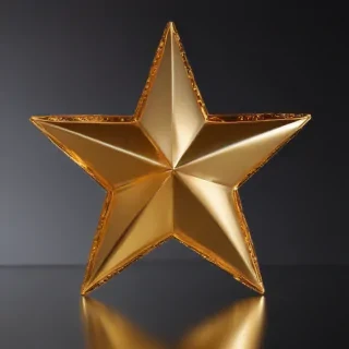 transparent gold star