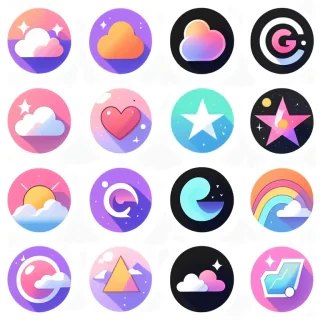 aesthetic icons png