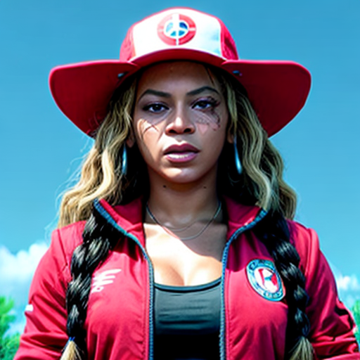 Beyoncé as a Pokémon gym leader