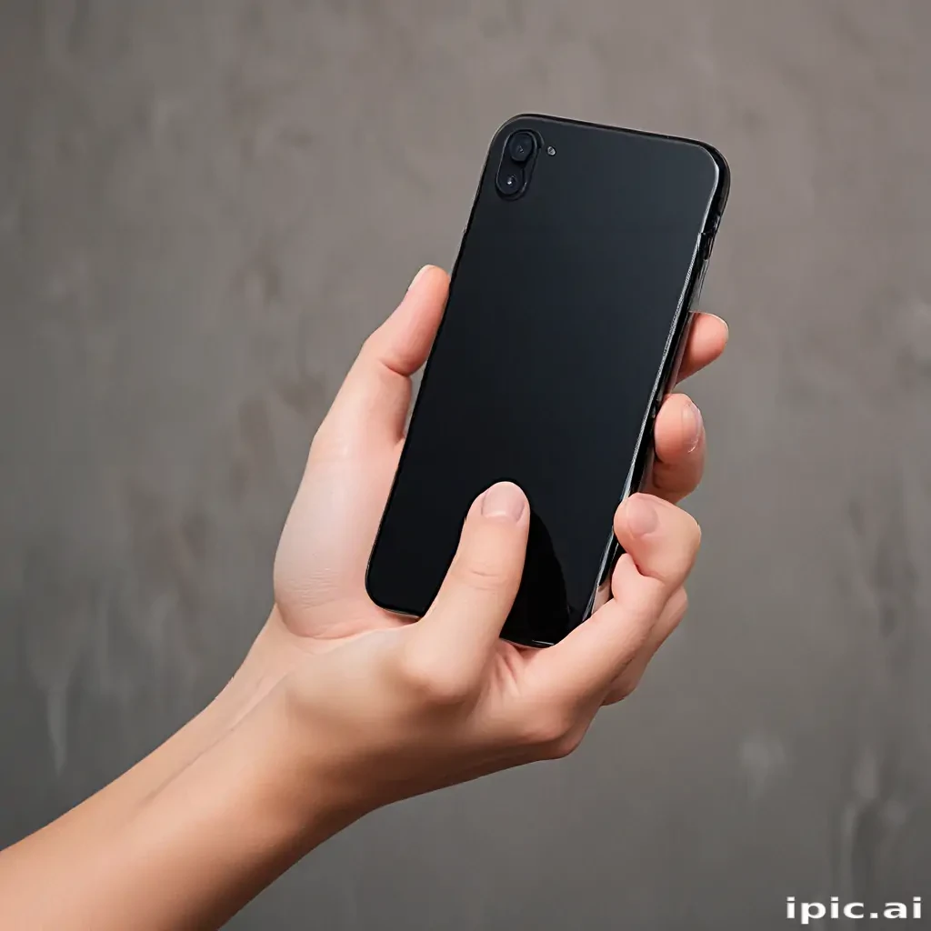 hand holding a phone