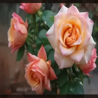 roses in background