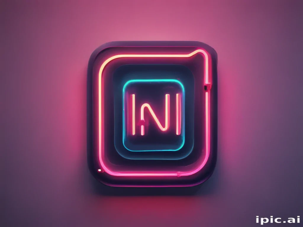 neon instagram logo