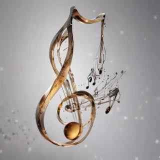 transparent music note