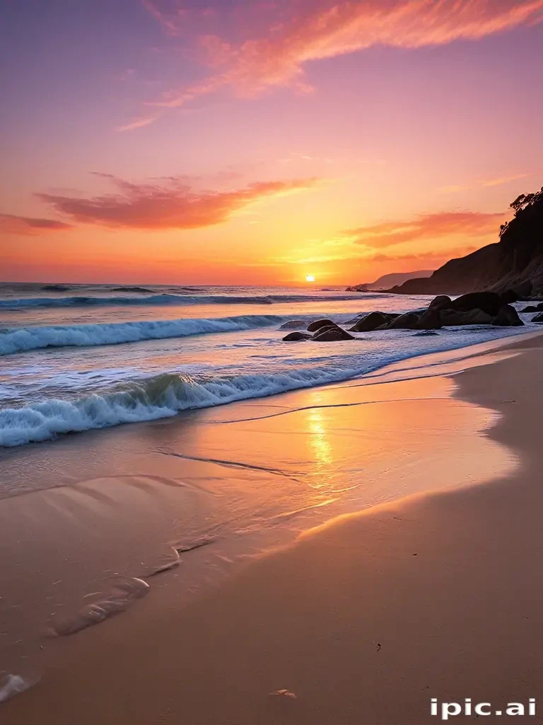 beach background sunset