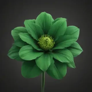 green flower png