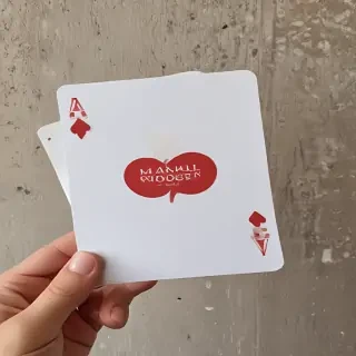holding card