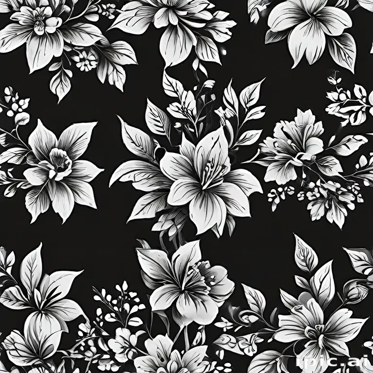 flower png black and white
