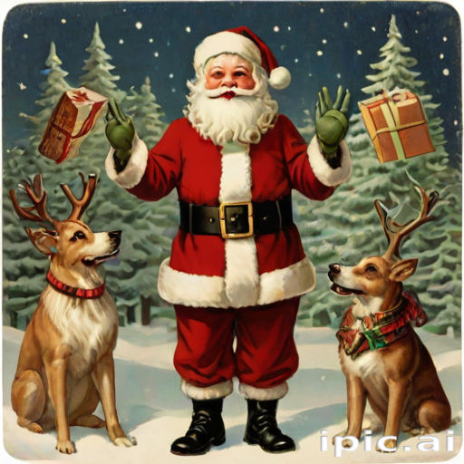 images of vintage santa