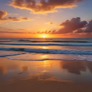 sunset on the beach backgrounds