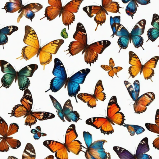 butterflies transparent background