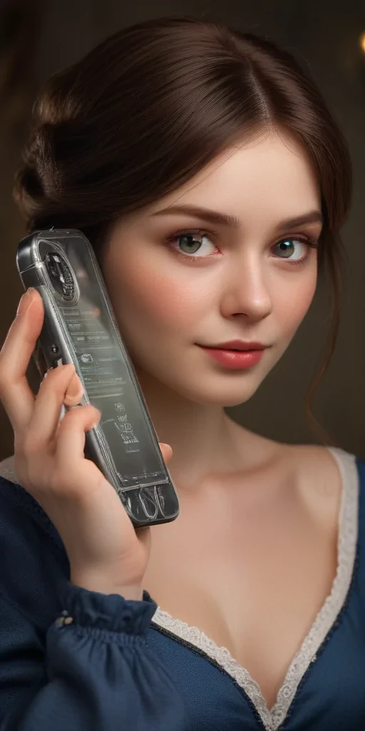 holding phone