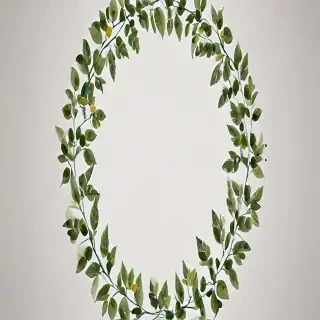 circle with leaves