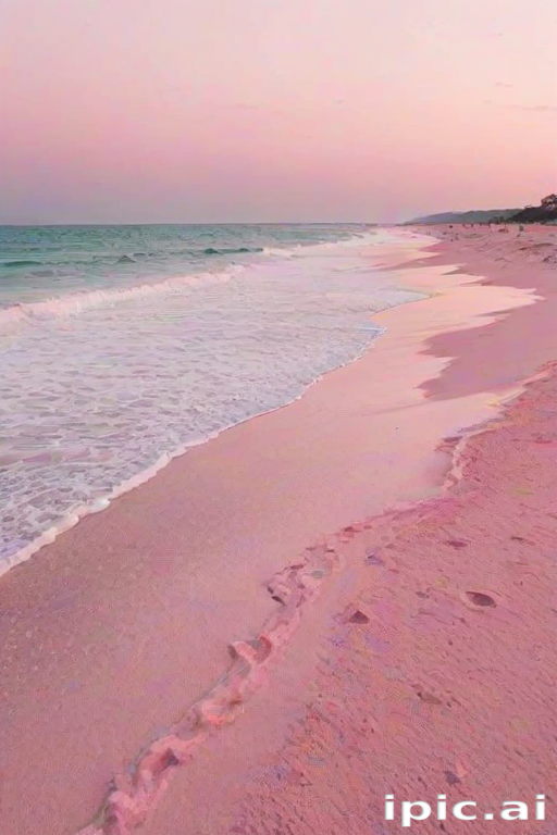 pink beach aesthetic