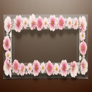 transparent flower border