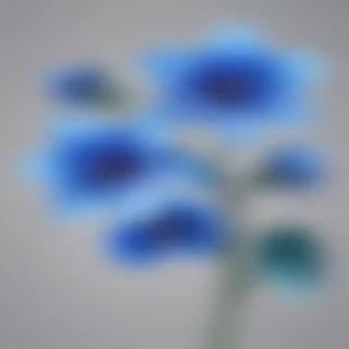 blue flowers transparent background