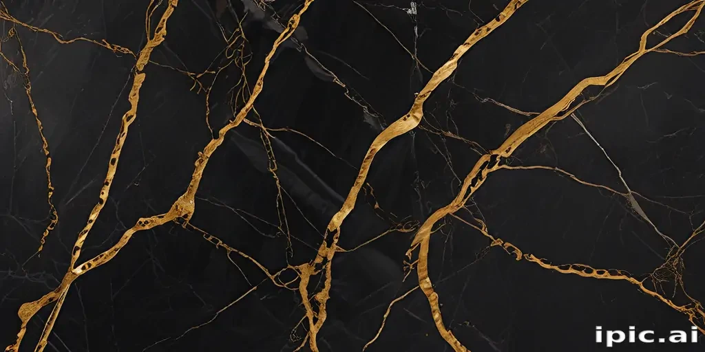 black and gold marble