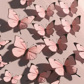 pink butterflies aesthetic