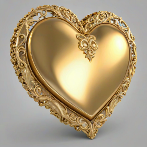 gold heart png