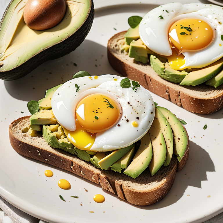 avocado toast with egg calories