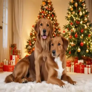 christmas dog wallpaper