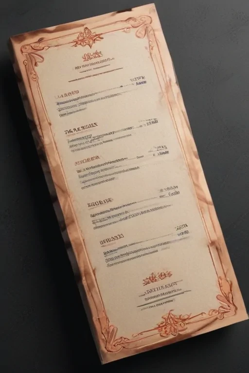 menu mock up