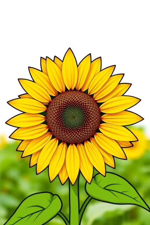 sunflower outline