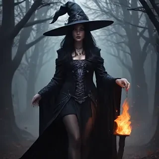 beautiful dark witch fantasy art