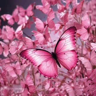 images of pink butterflies
