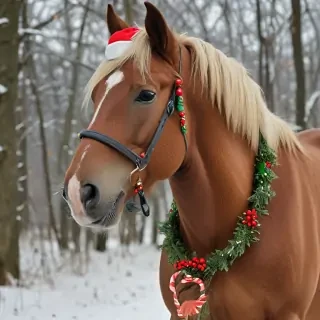 merry christmas horse images