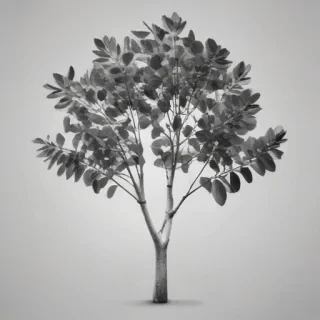 eucalyptus clipart black and white