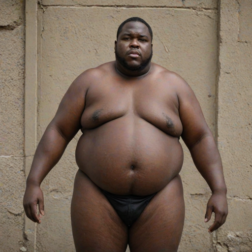 black fat man