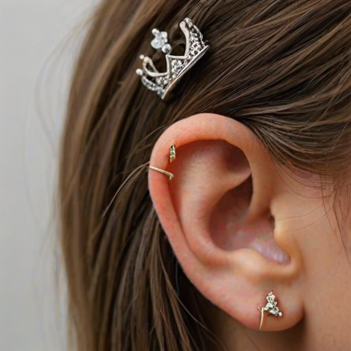 kings crown piercing
