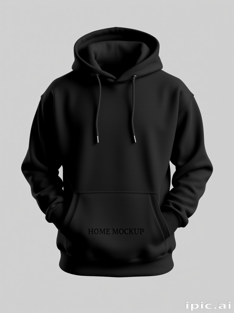 black hoodie mockup png
